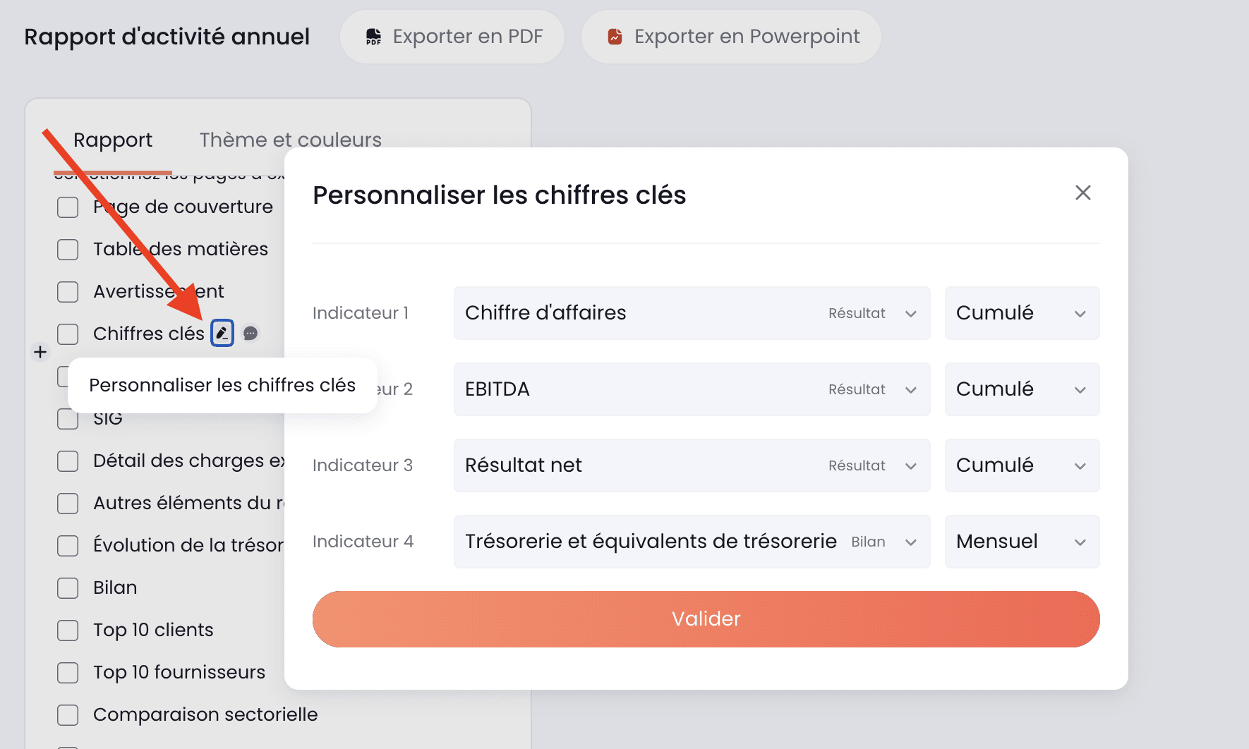modif des chiffres clés
