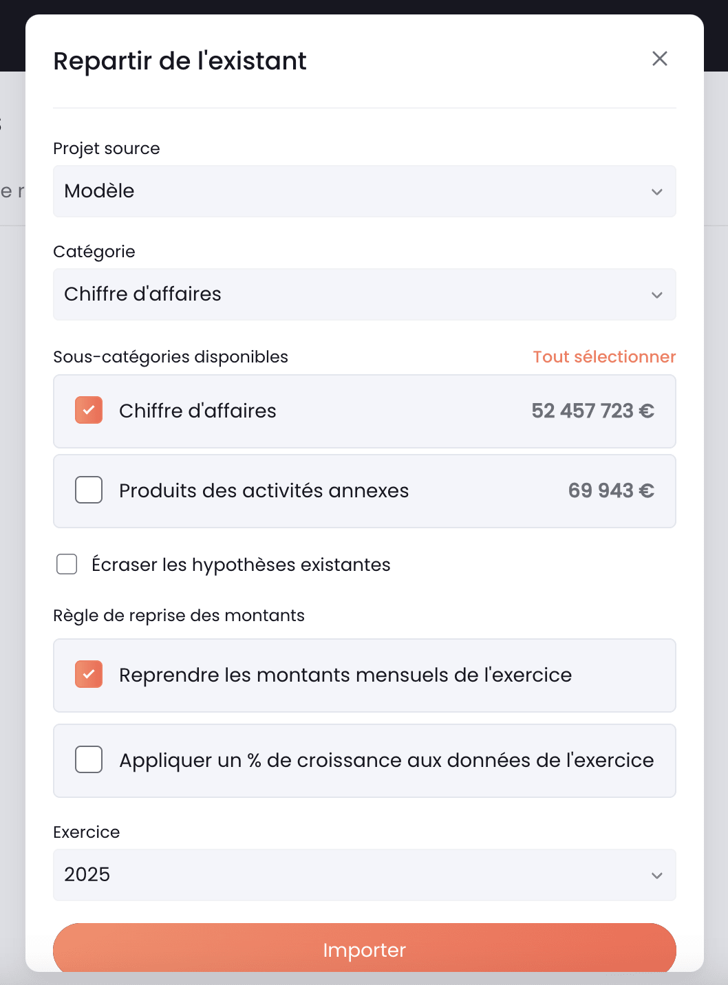 config repartir de l'existant hyp