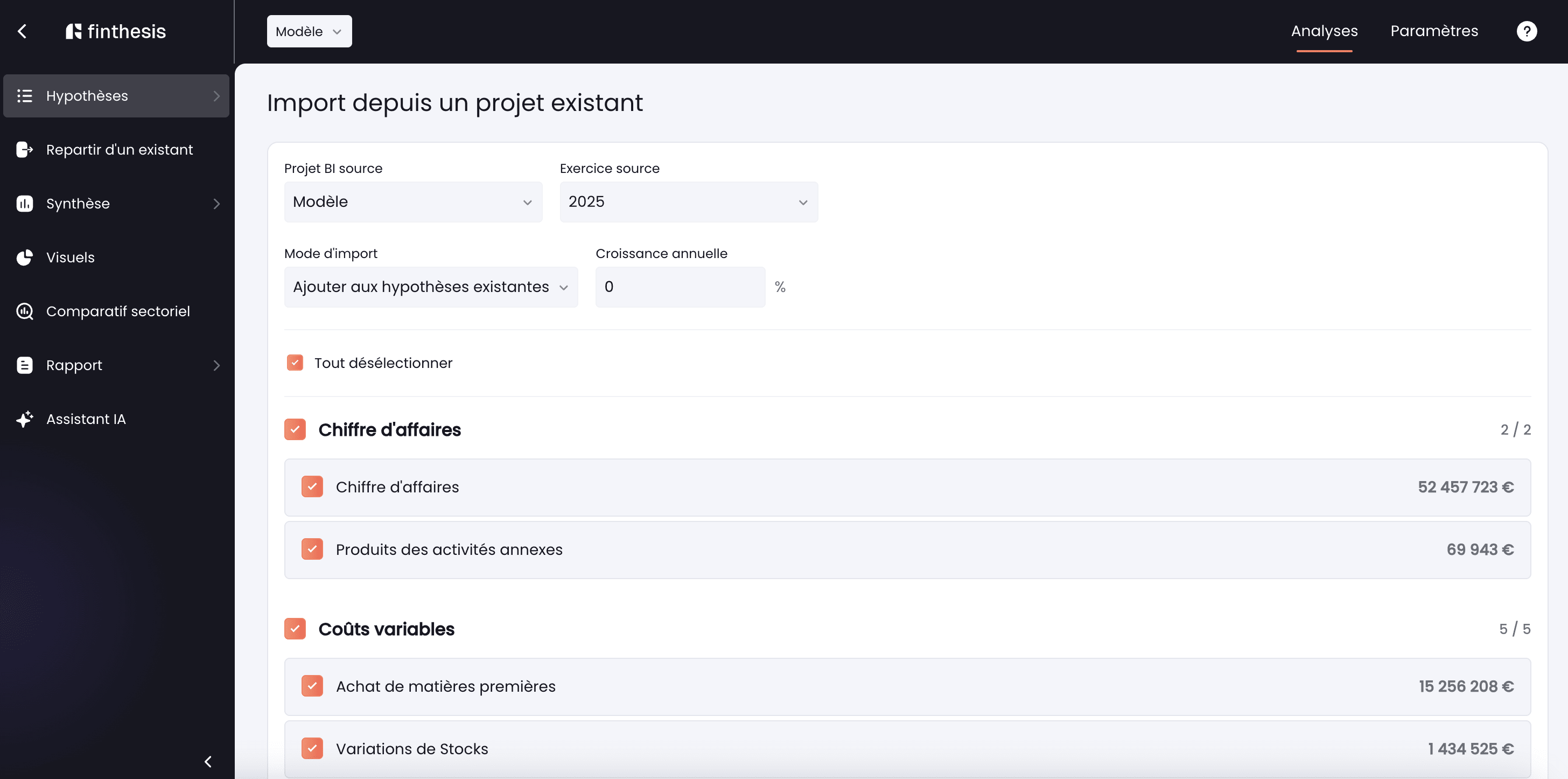 configuration import en masse