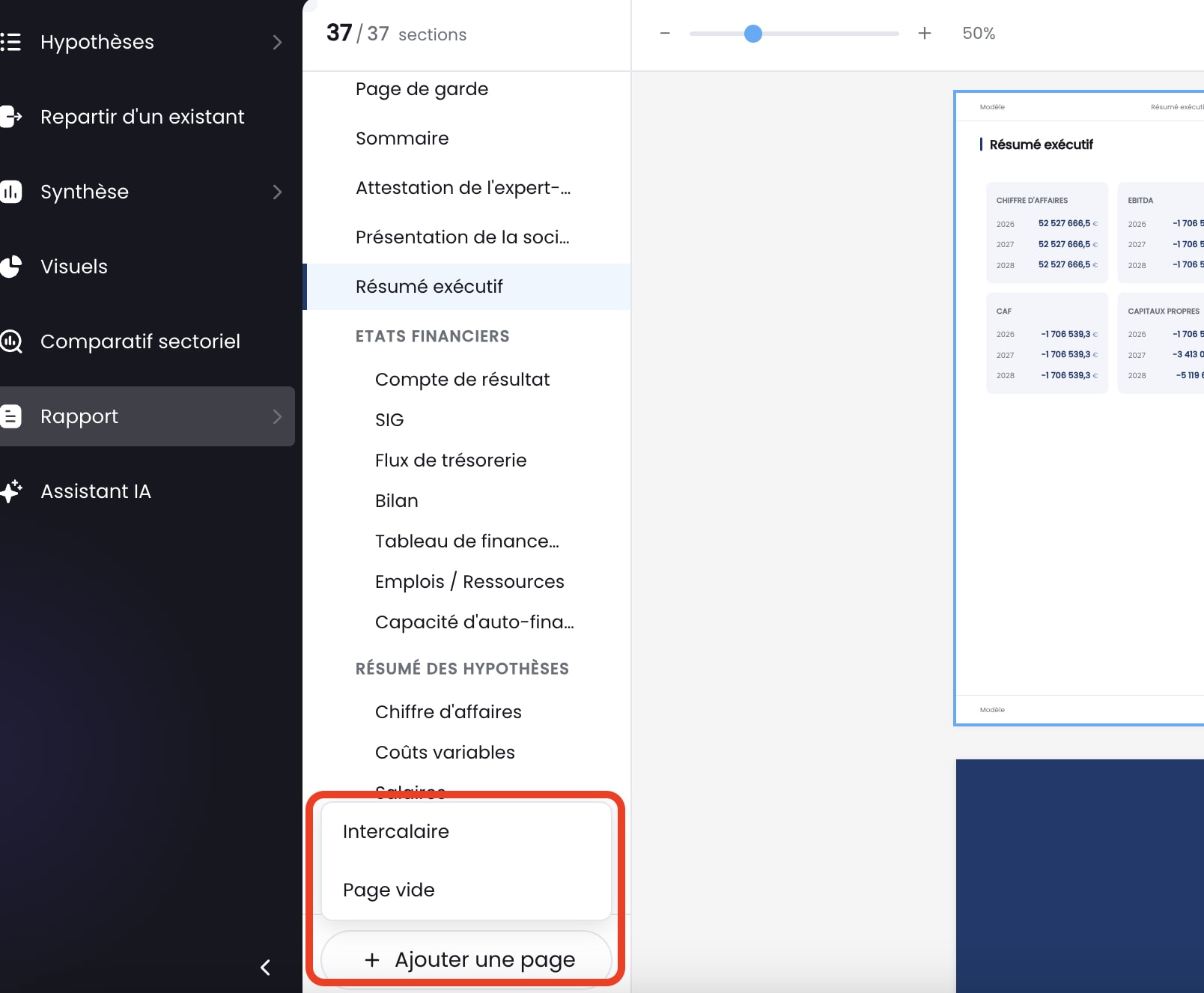 ajouter une page