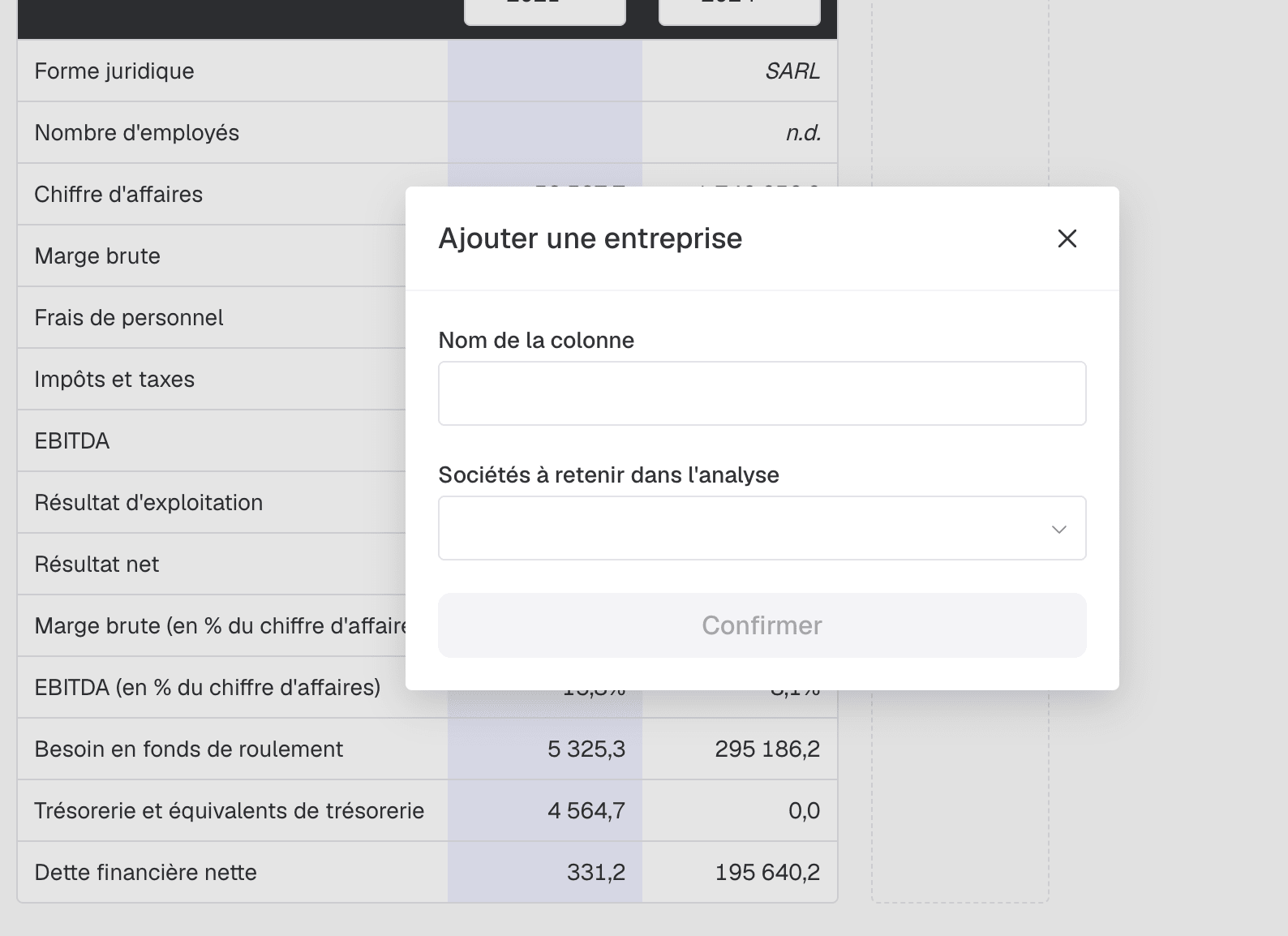 Choix entreprise interne