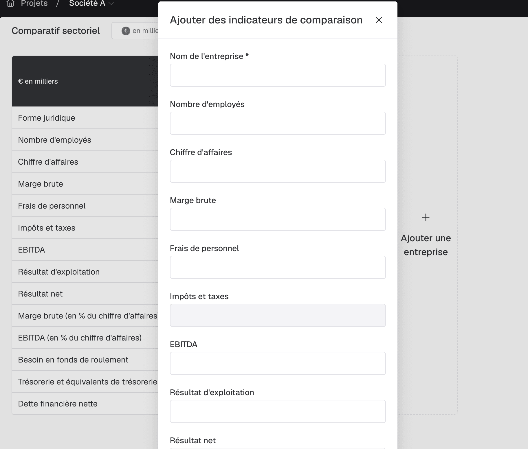 ajout indicateurs