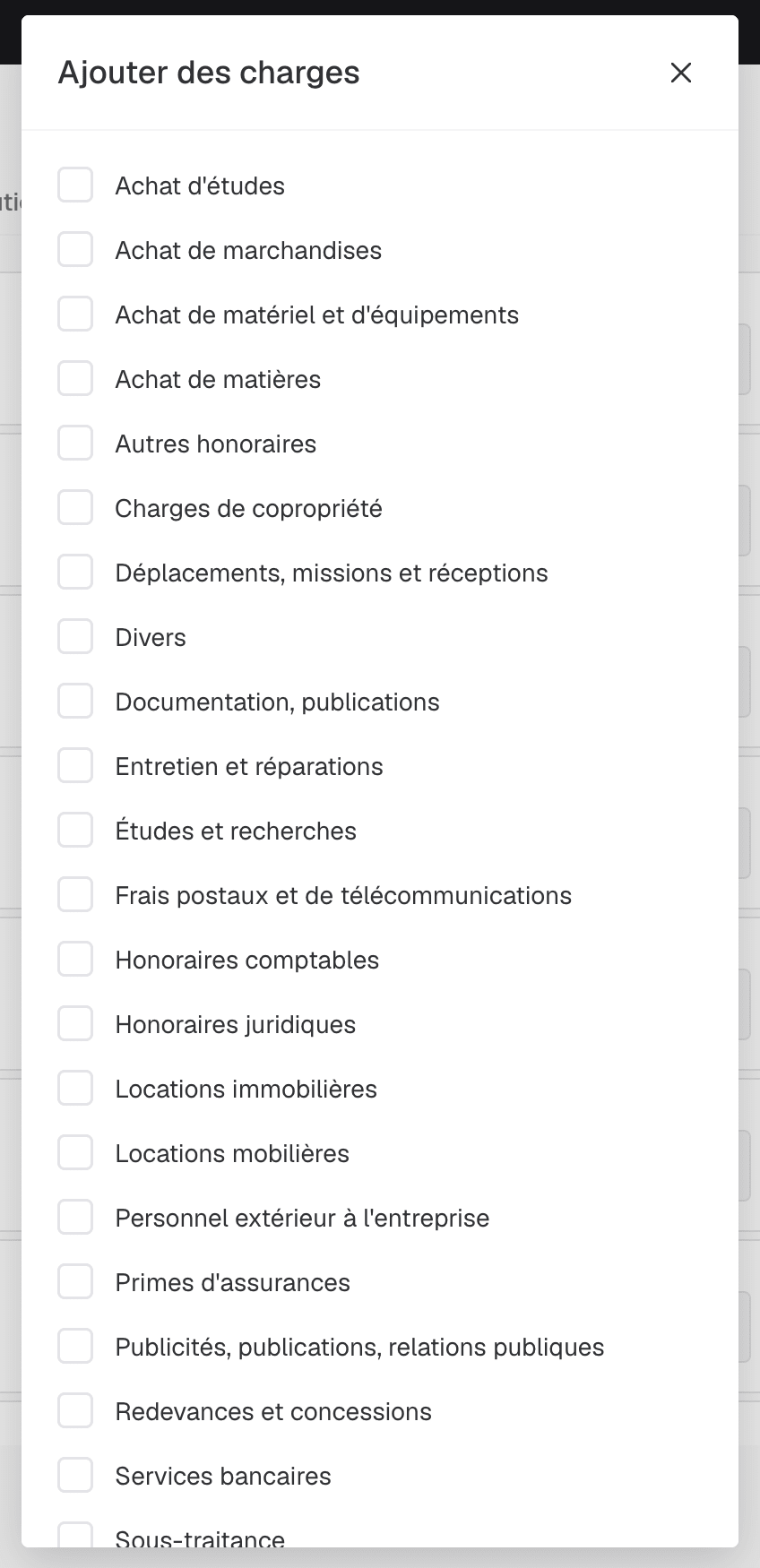 hypothèses charges externes