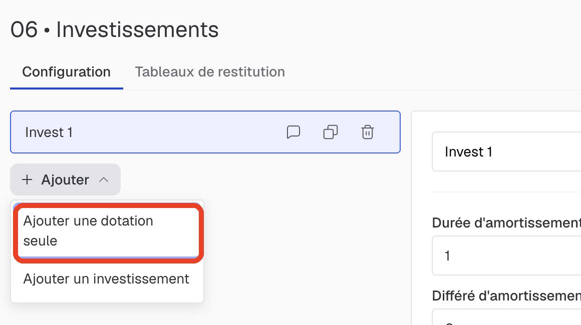 dotation seule