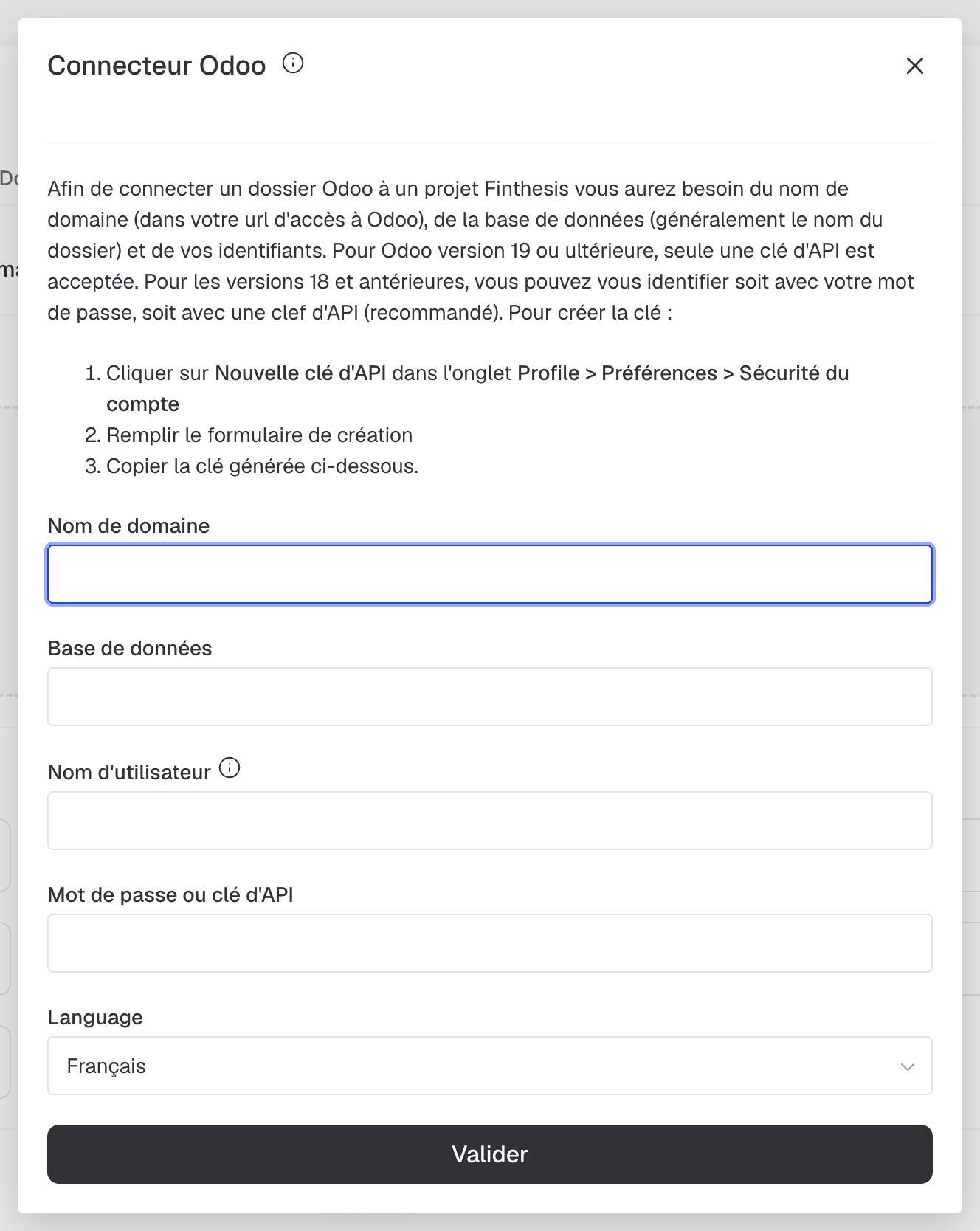 connecteur odoo