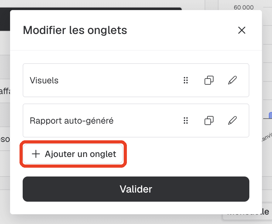 ajouter onglet