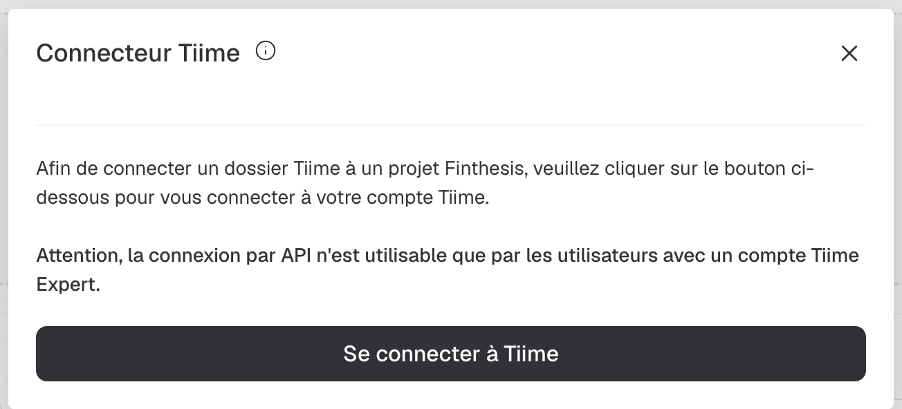 Connecteur Tiime