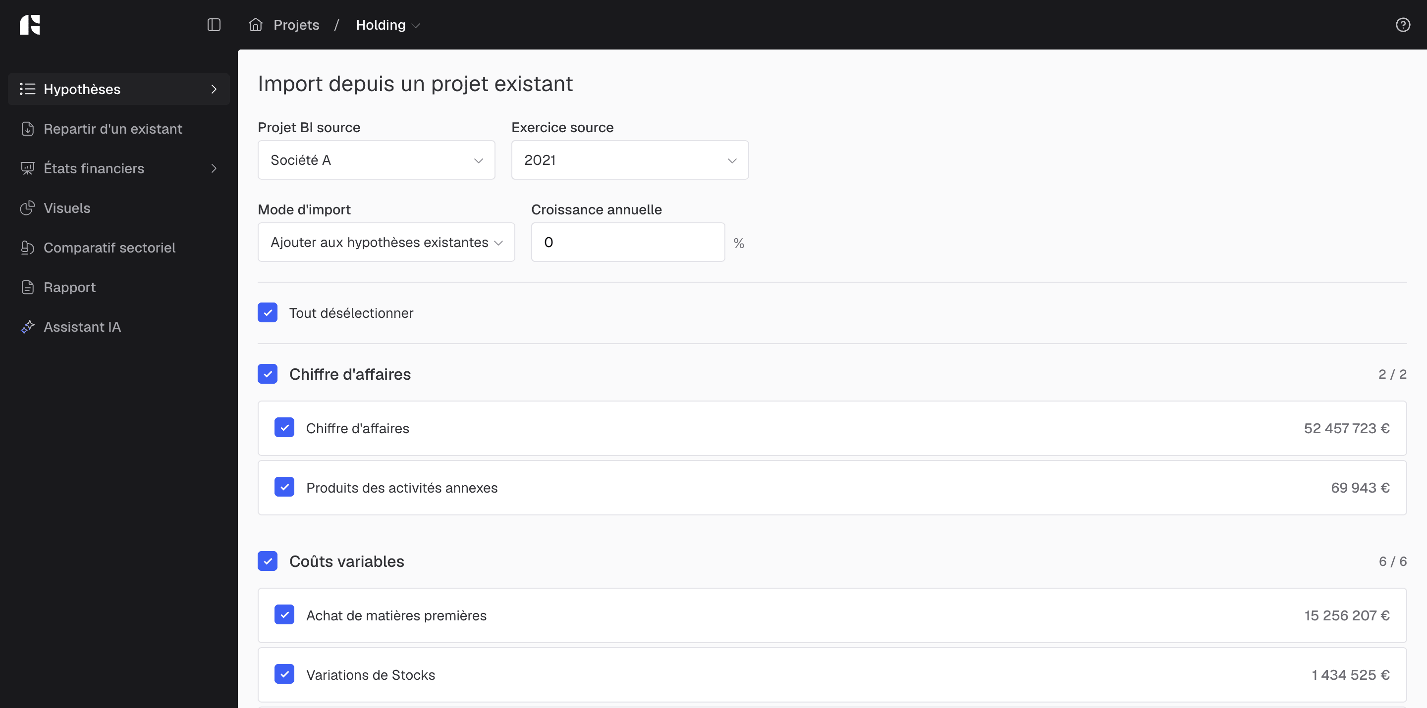 configuration import en masse