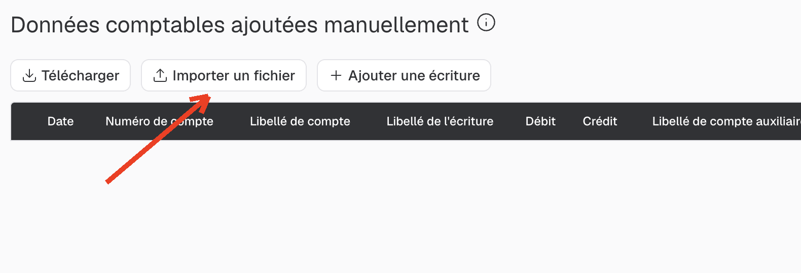 Import d'un fichier