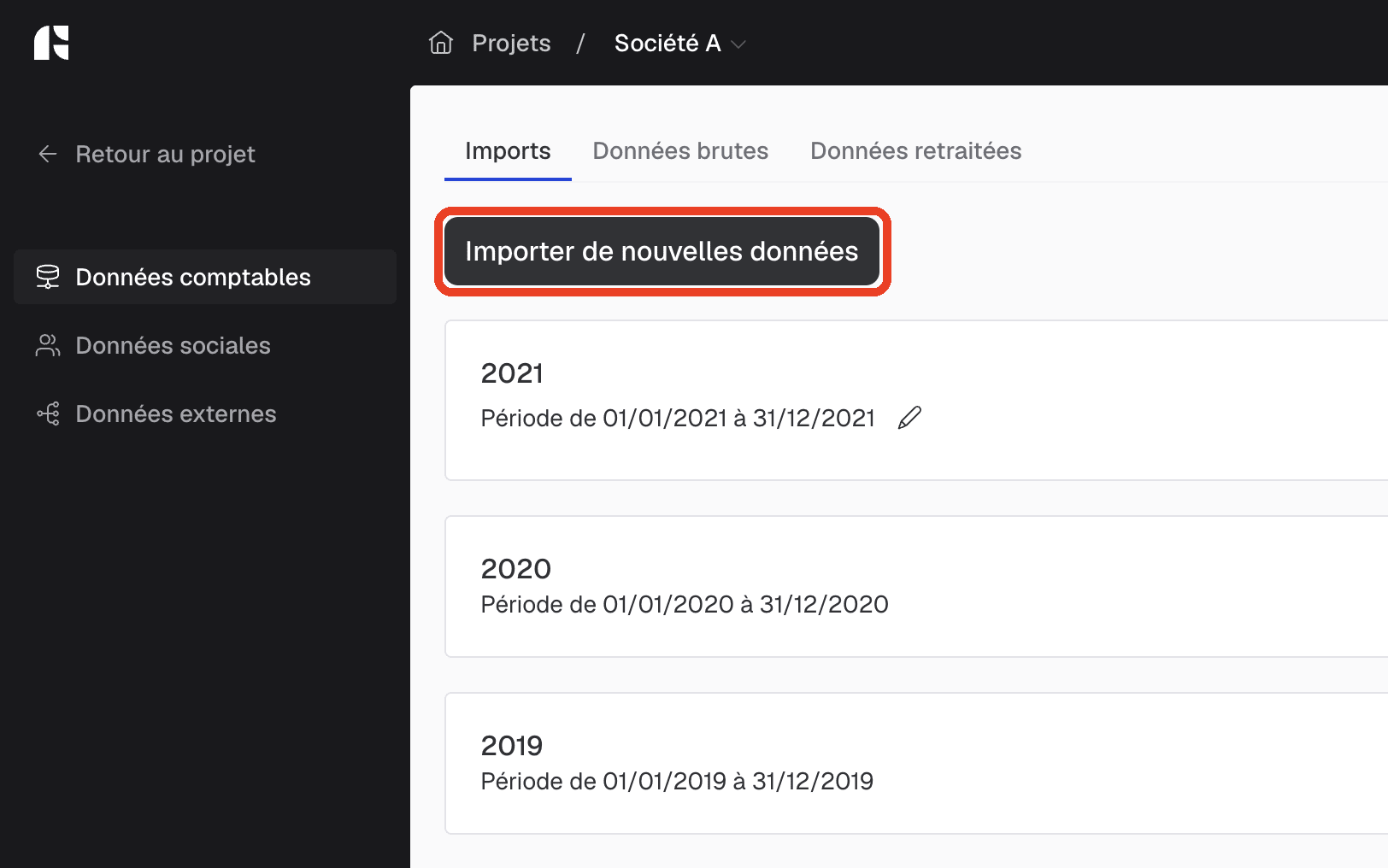 Import de nouvelles données
