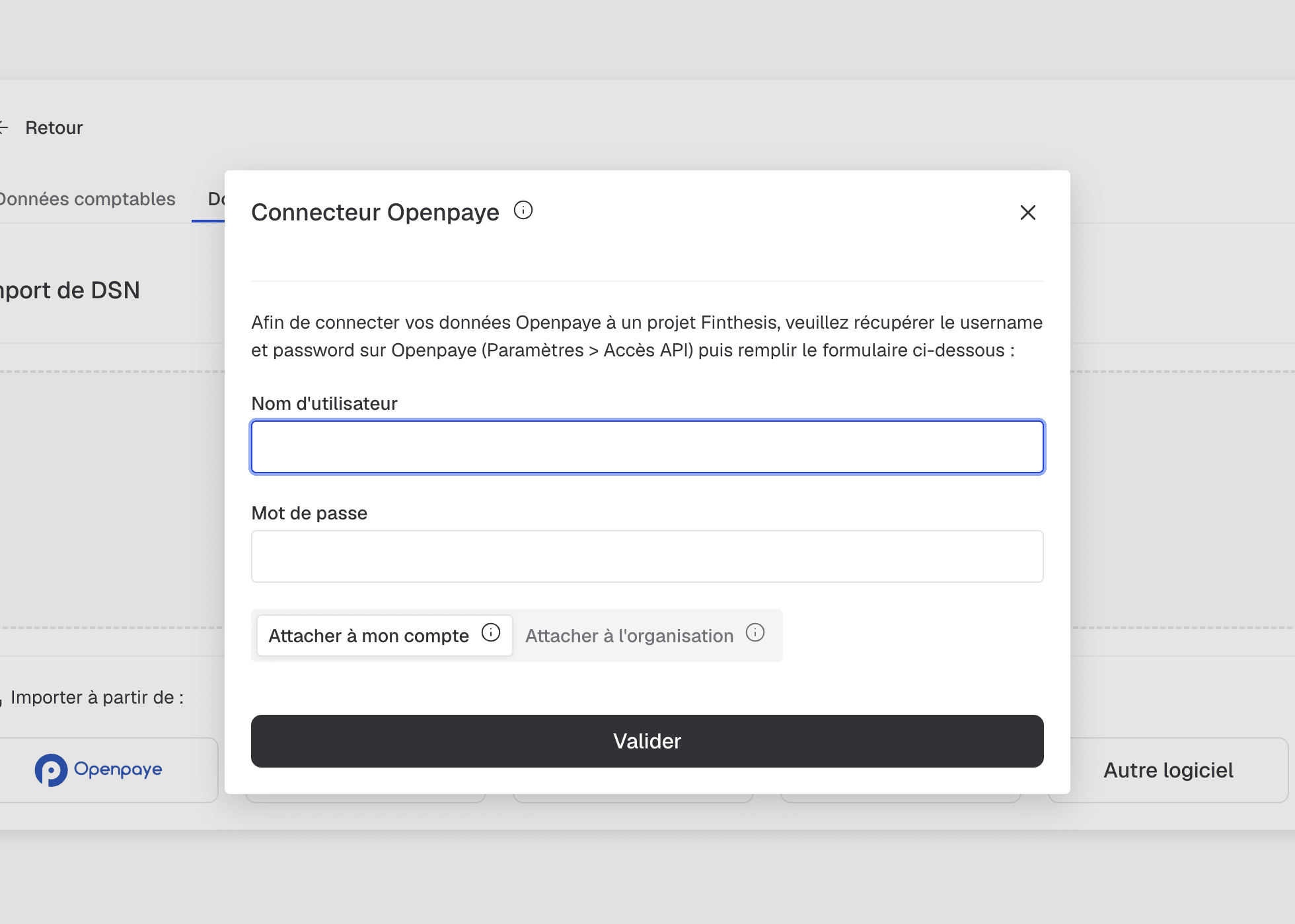 Procédure de connexion Openpaye