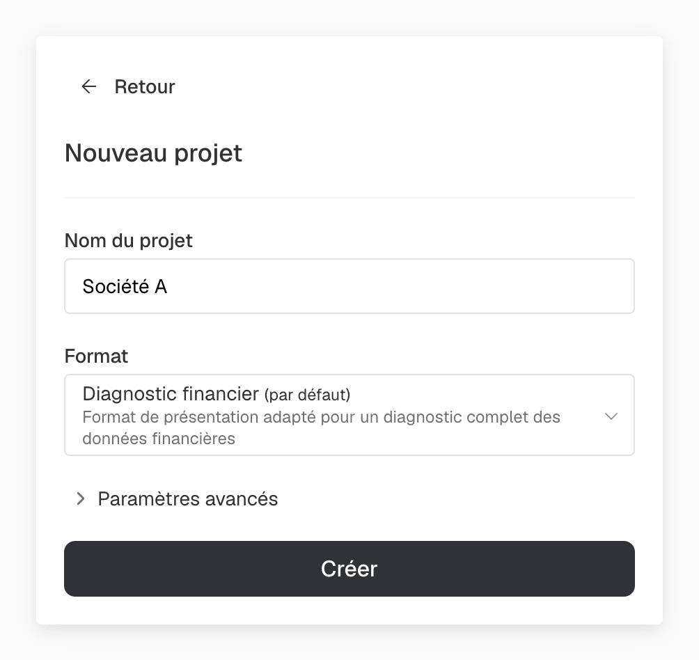 création projet