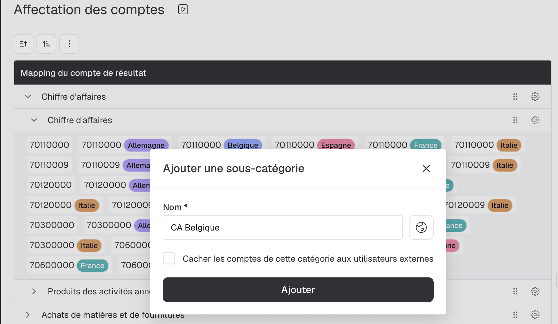 ajouter une sous-catégorie