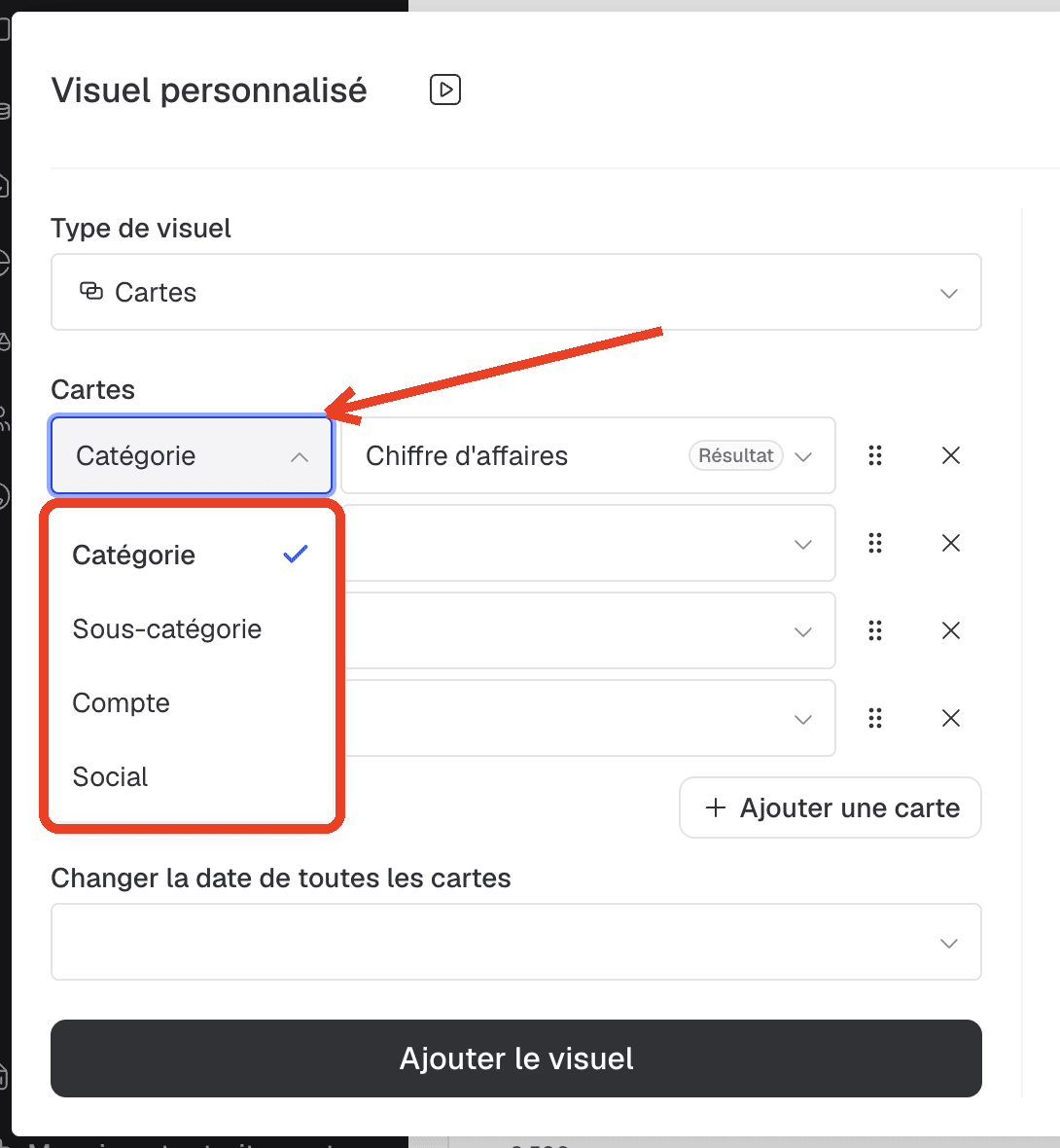 choix catégorie