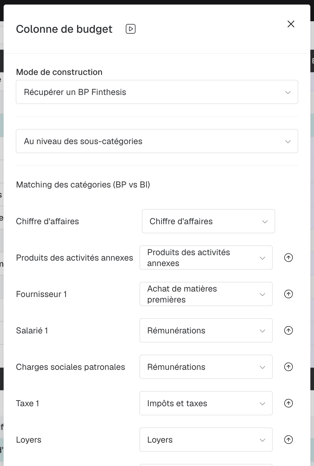 montrer sous-catégorie