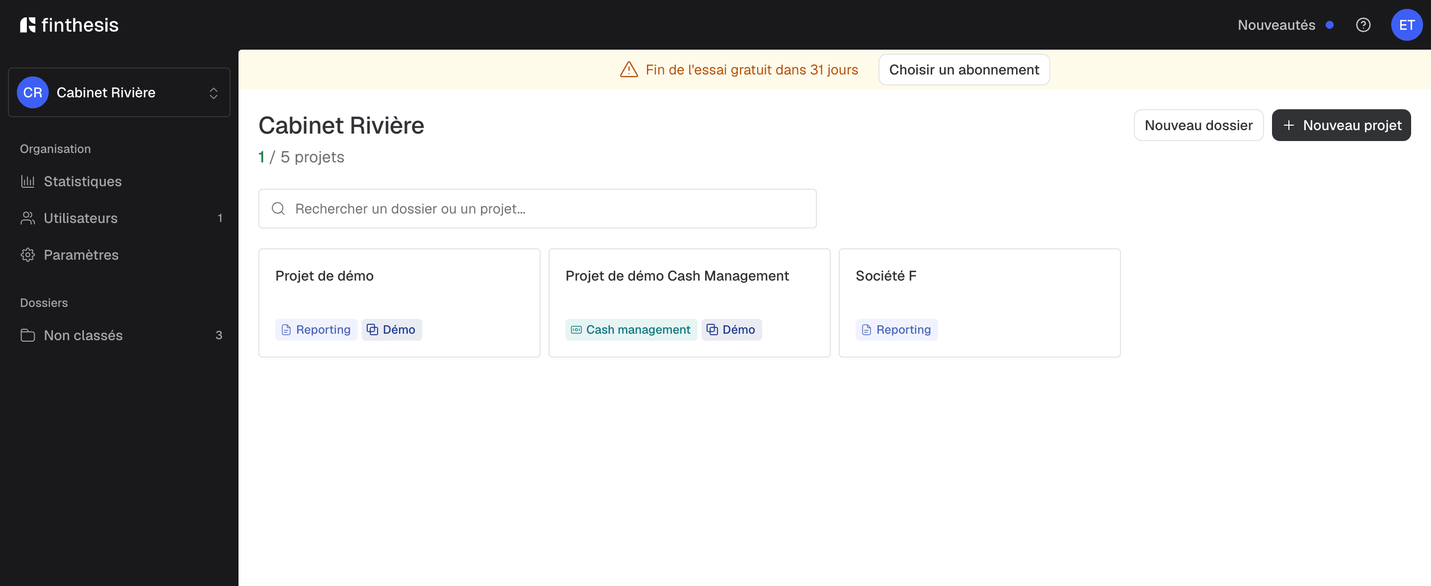 Espace projets