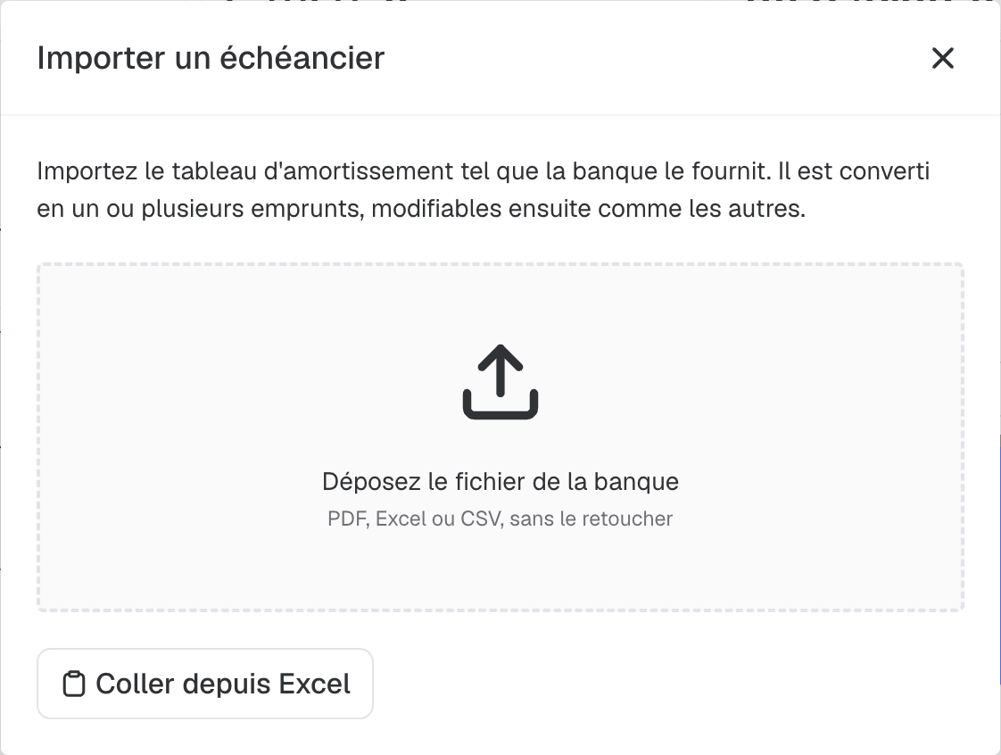 importer un échéancier