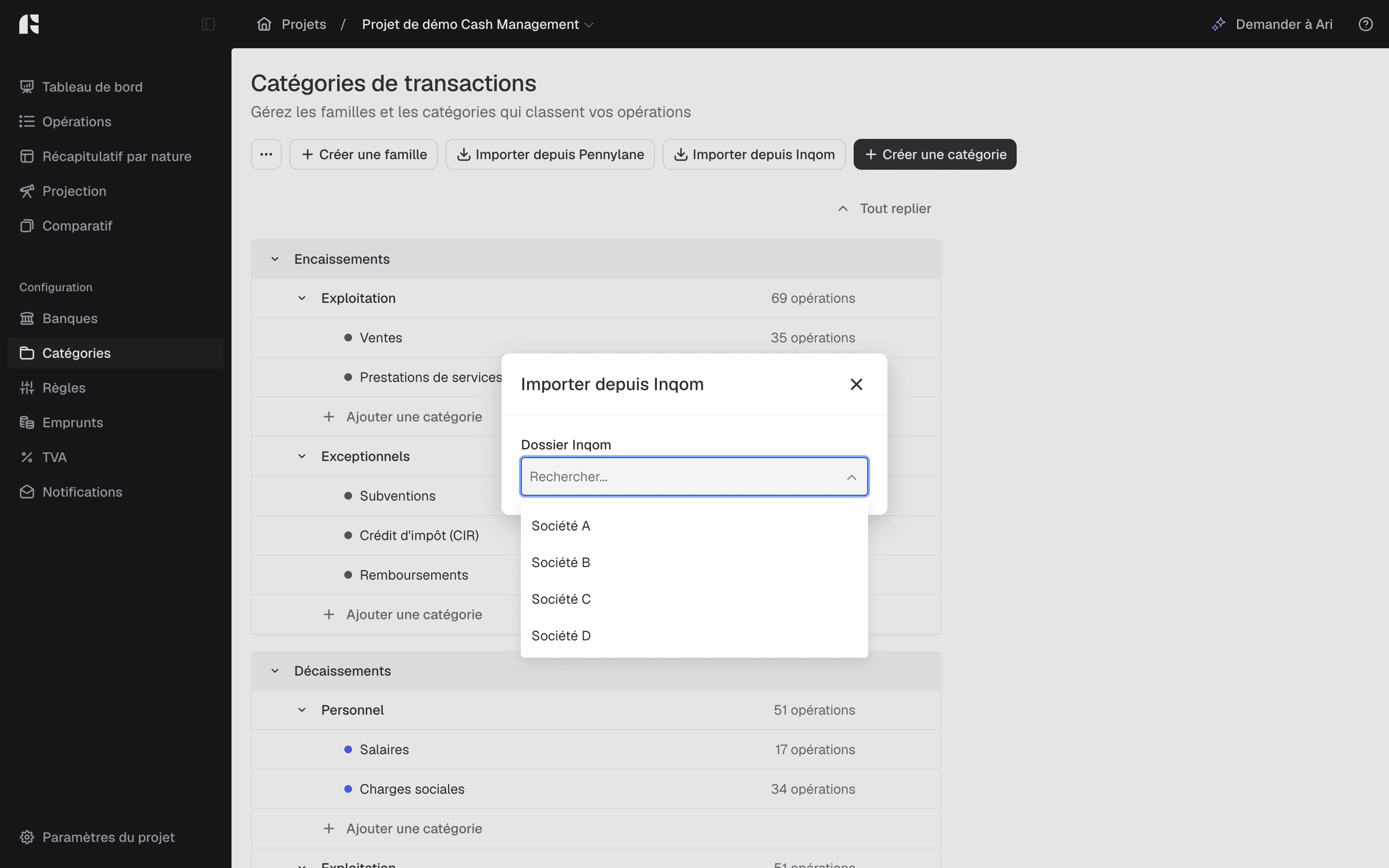 Choix du dossier Inqom
