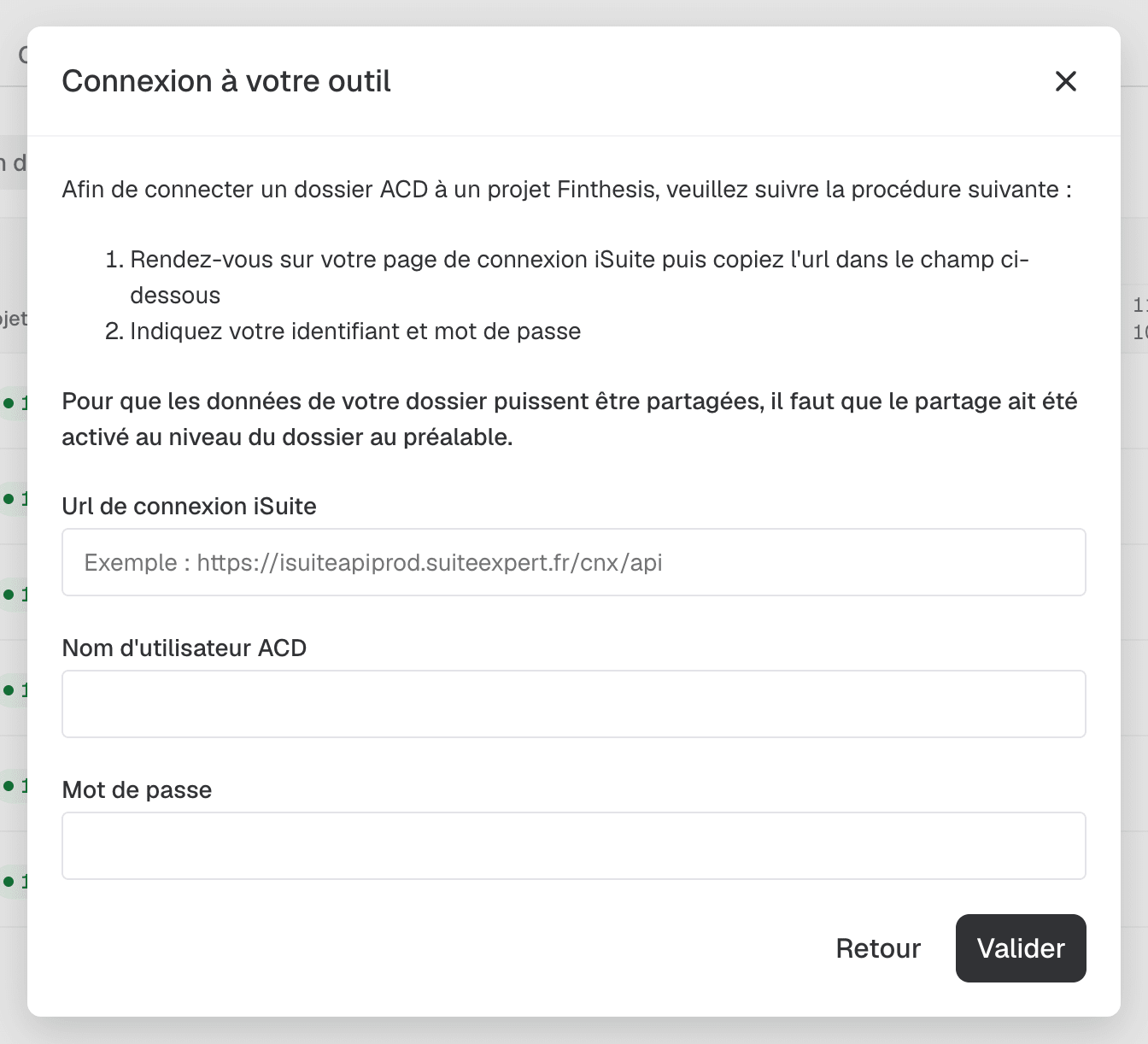 imports en masse - connexion ACD
