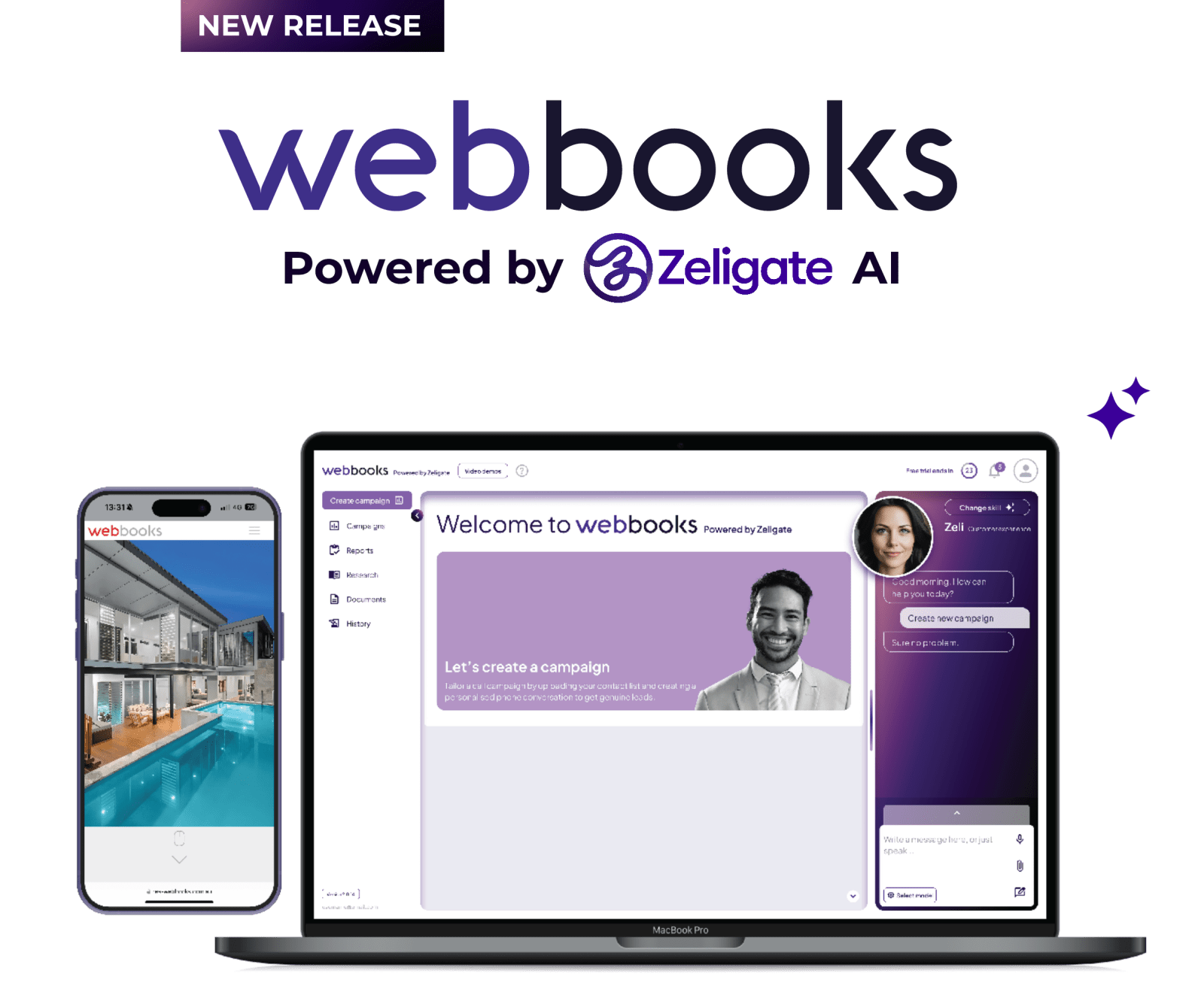 Web Books & Zeligate AI New Release - Real Estate marketing software