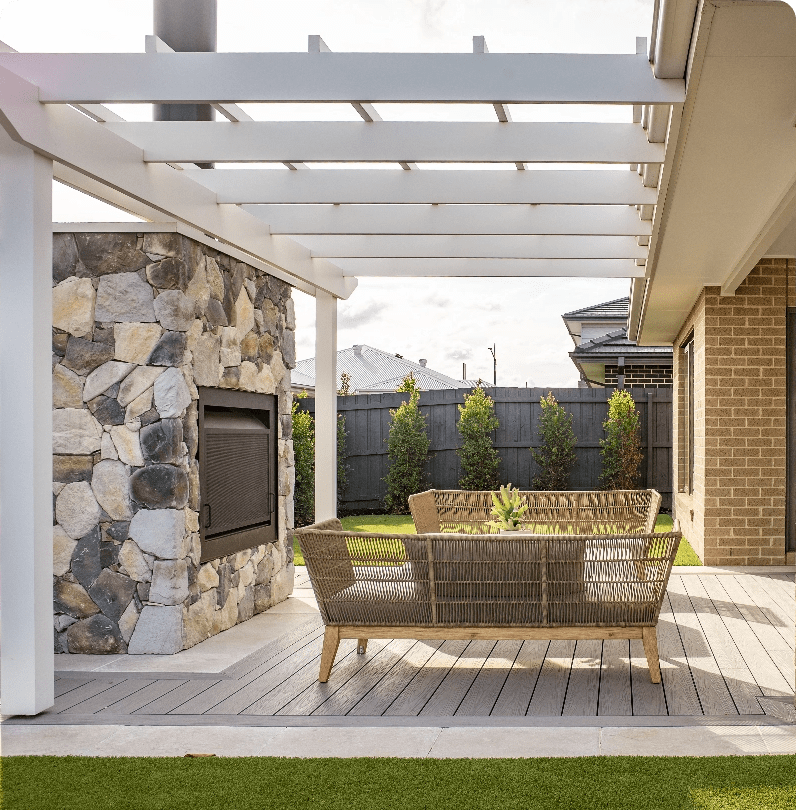 Outdoor living patio space