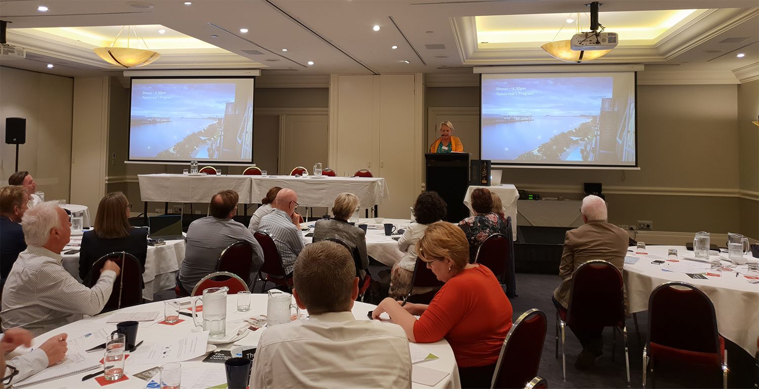Jo Hanlon presenting to group