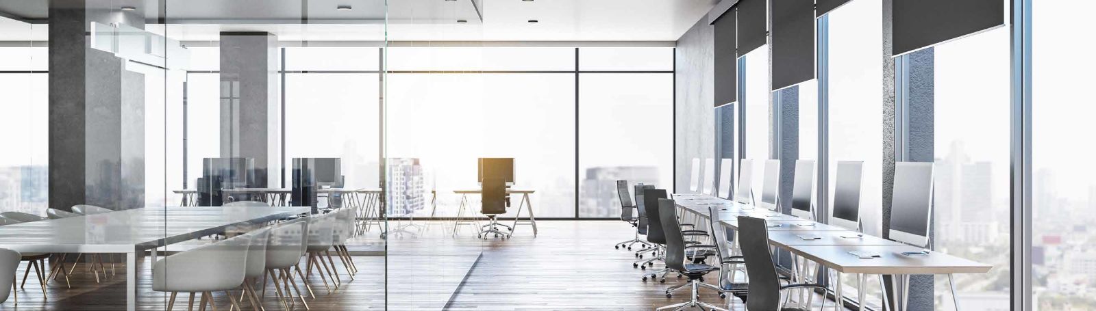 windowed office building