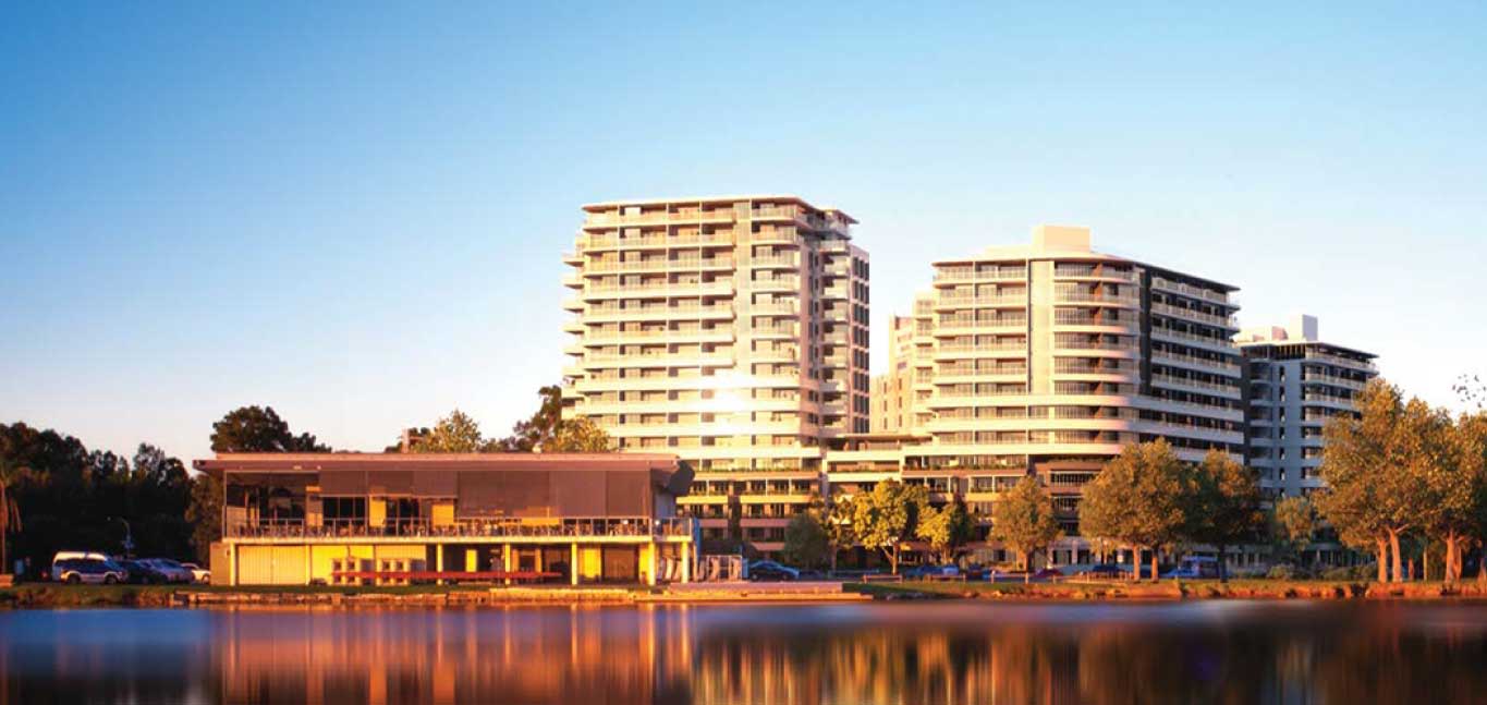 Southbank viewed from over the bank