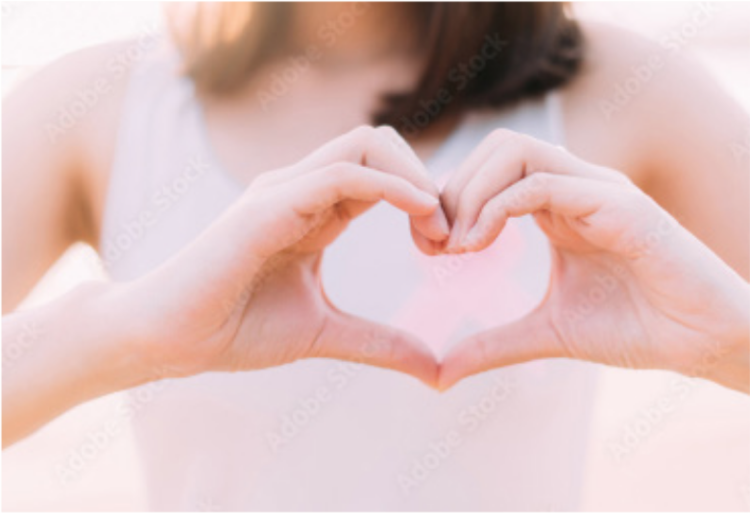 handing making a heart.