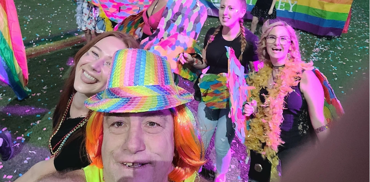 Enjoying a pride event