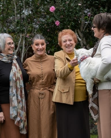 Group photo with Dr Toni Metelerkamp, Janine Di-Masi, Vivienne Caroll, Danielle Anderson, left to right