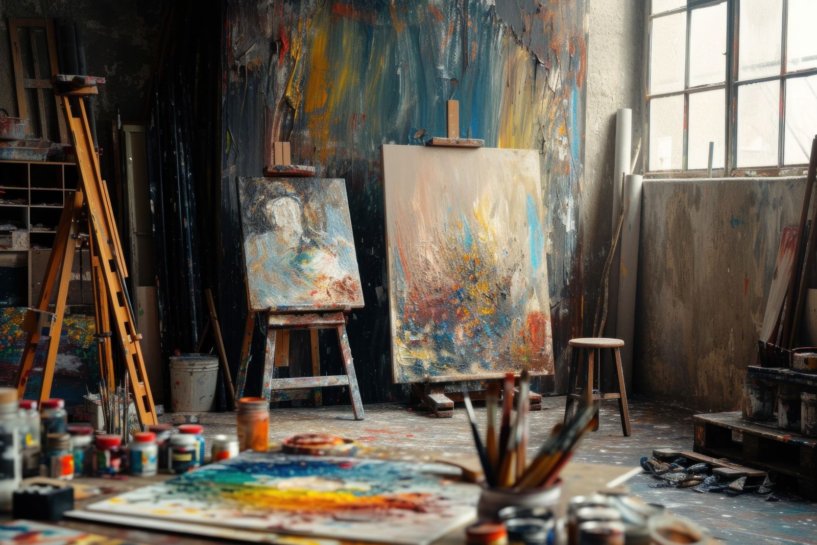 Painting on canvas and psychology perspective erina