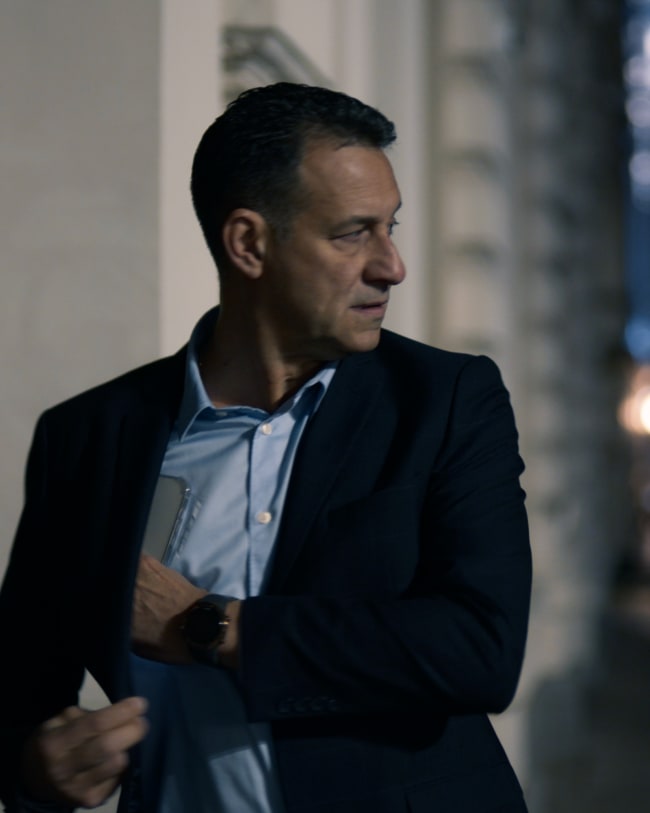 The photo shows Kamen Vodenicharov as Goran in The Price of Power