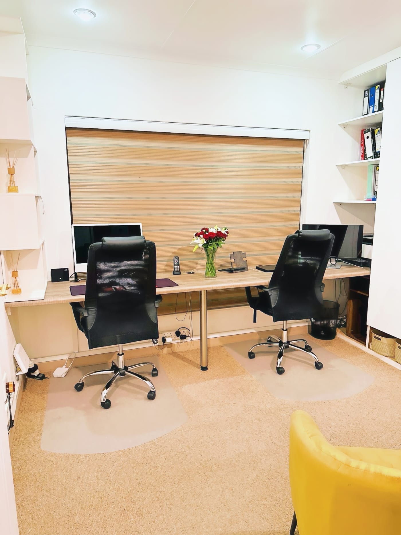 Completed study interior by Adornar Interior Designs