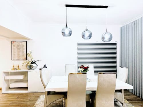 Completed living and dining room