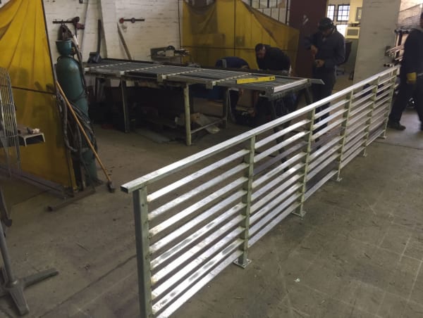 Custom commercial steel gate by Steel Art