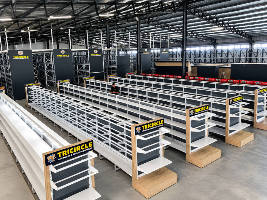 Steel and retail shelving installation by Ryco Racking