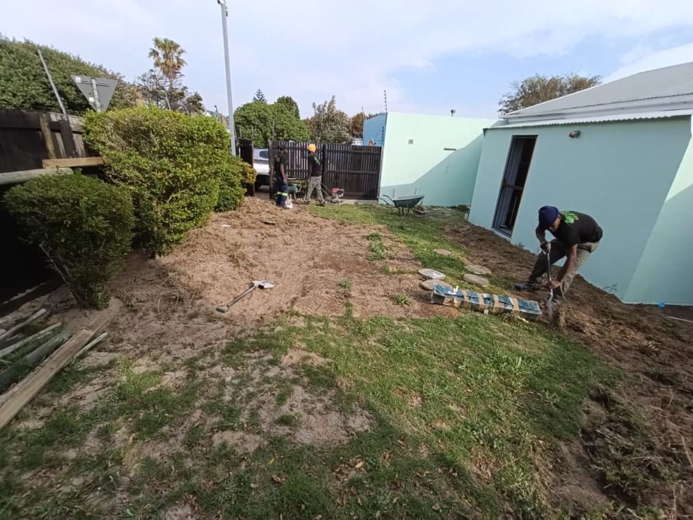 Before - Artificial grass and paving project in Table View