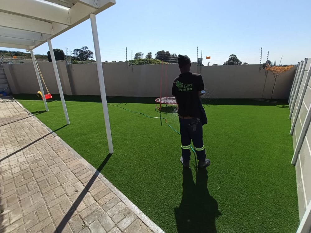 After - Artificial grass and paving project in Table View
