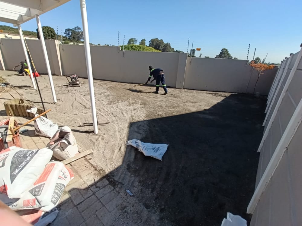 Before - Artificial grass and paving project in Table View