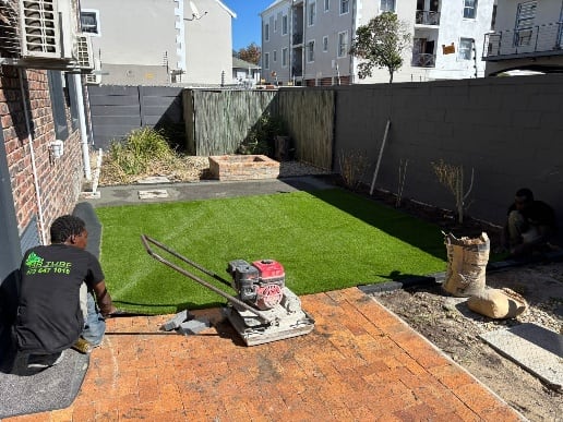 After - Artificial grass and paving project in Table View