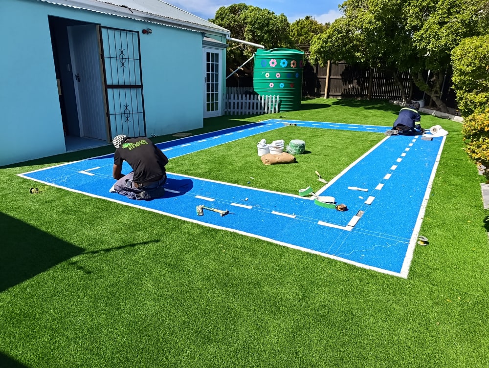 After - Artificial grass and paving project in Table View
