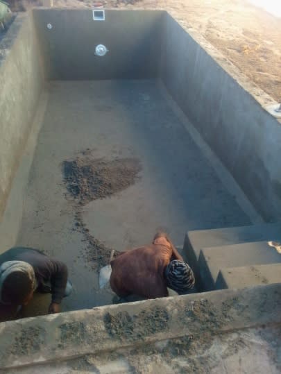Mr Turf built-in pool project