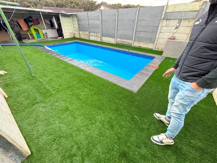 Pool and artificial grass project in Muizenberg
