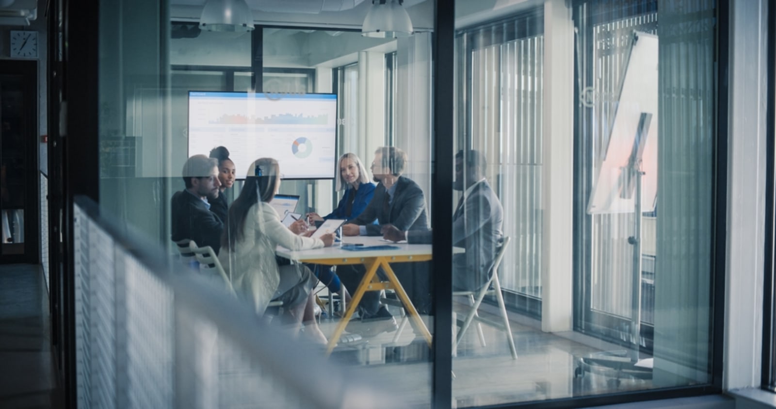Professional property management meeting