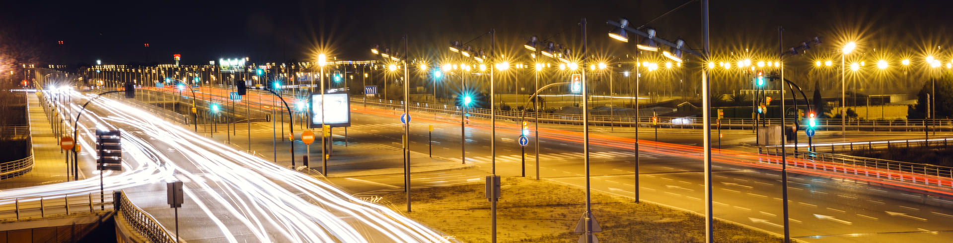 City lights at night