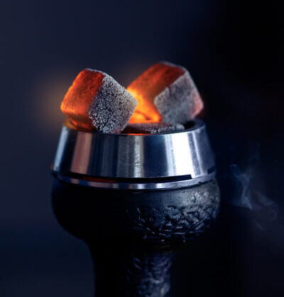 Hooka bowl with hot coals
