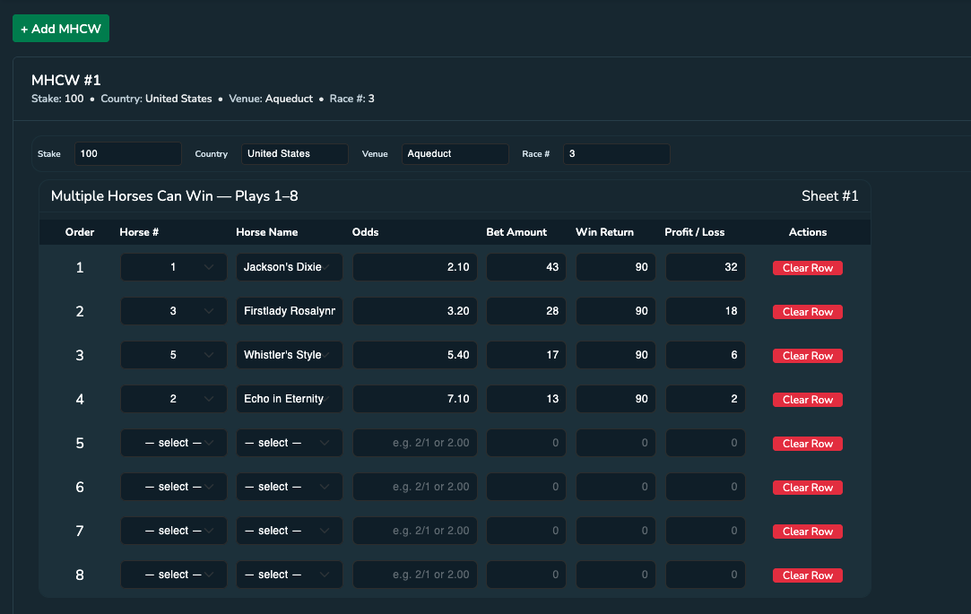 Multiple Horses Tool