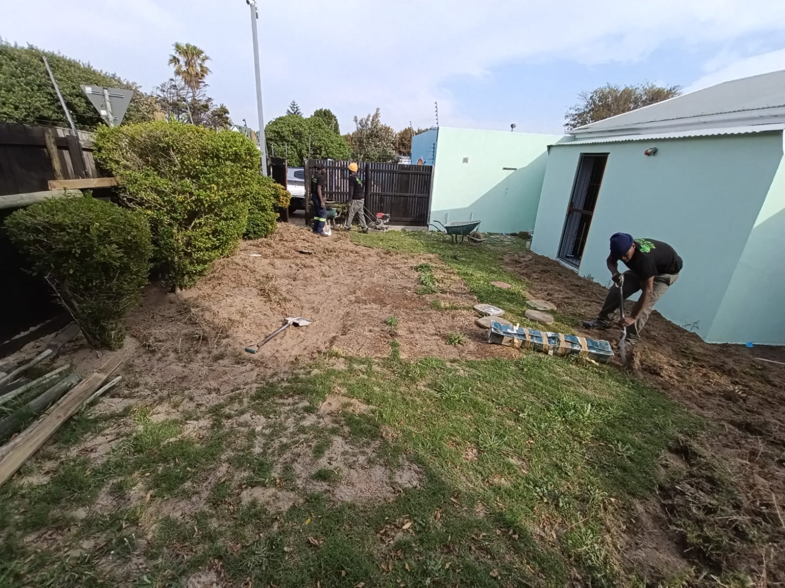 Before - Artificial grass and paving project in Table View