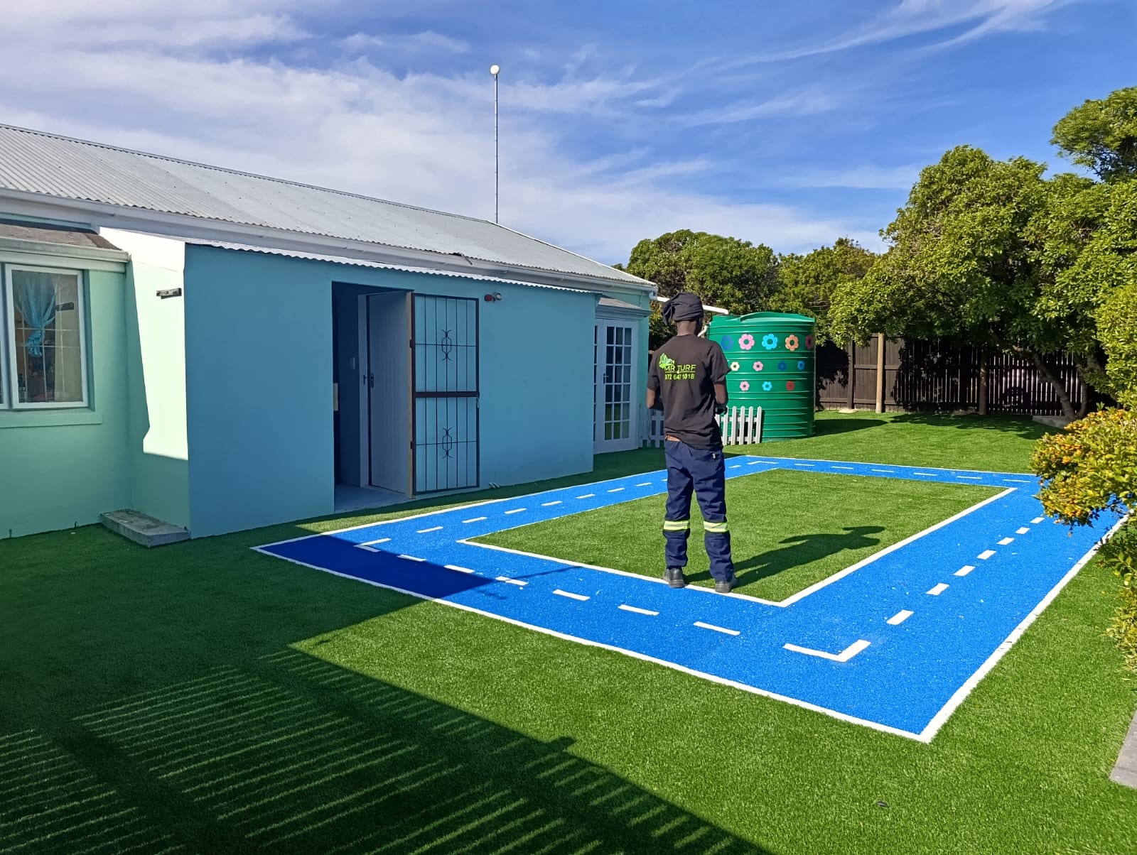 After - Artificial grass and paving project in Table View